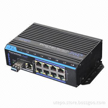 8 Ports 10/100Mbps PoE Ethernet Switch with Reset Button for Each PoE Ethernet Port